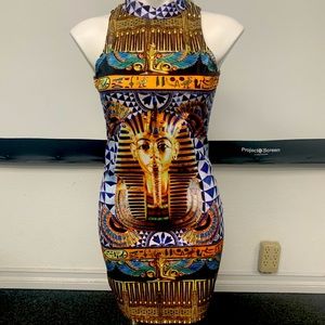 Still Available!!Egyptian Print and Hieroglyphics size M mini dress